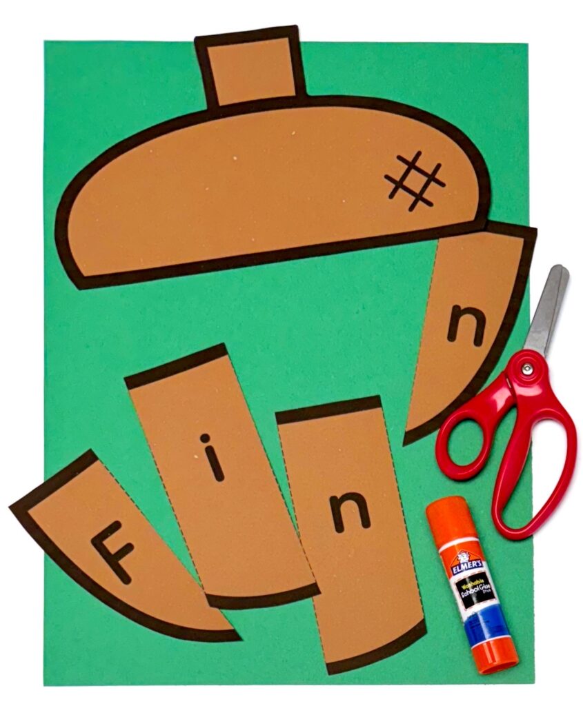 Fall Name Acorn Puzzle