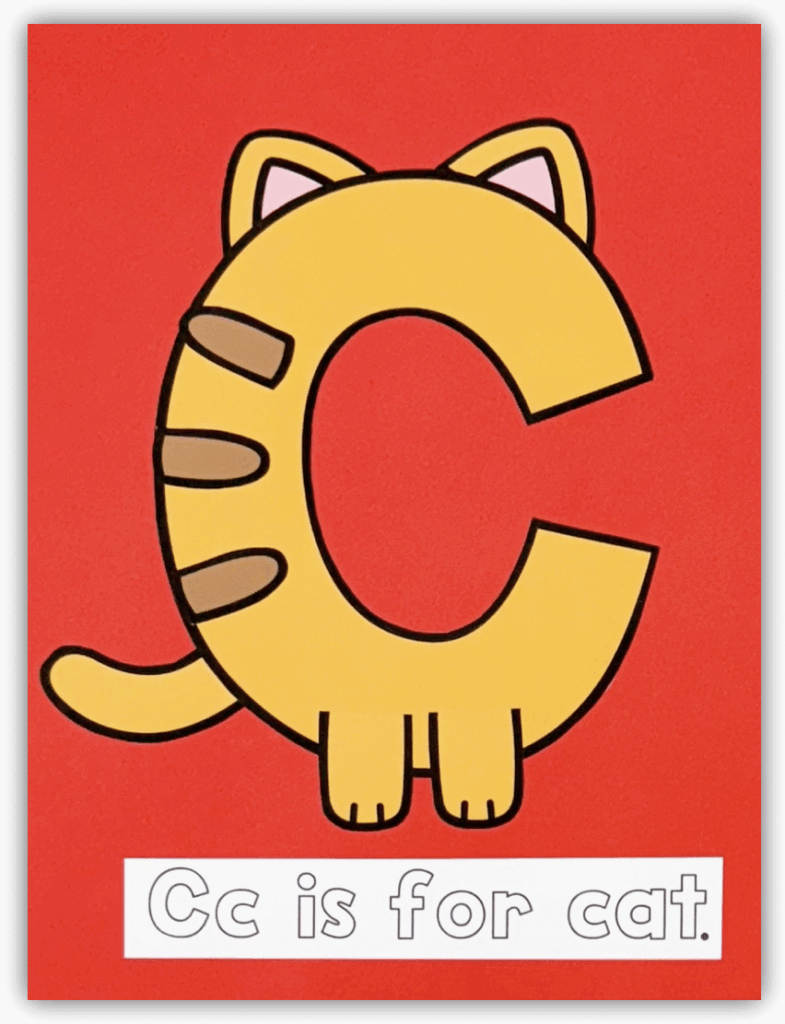 C is for Uppercase C Alphabet Activity