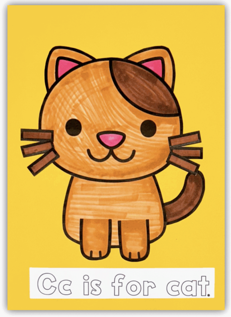 C is for cat alphabet activity