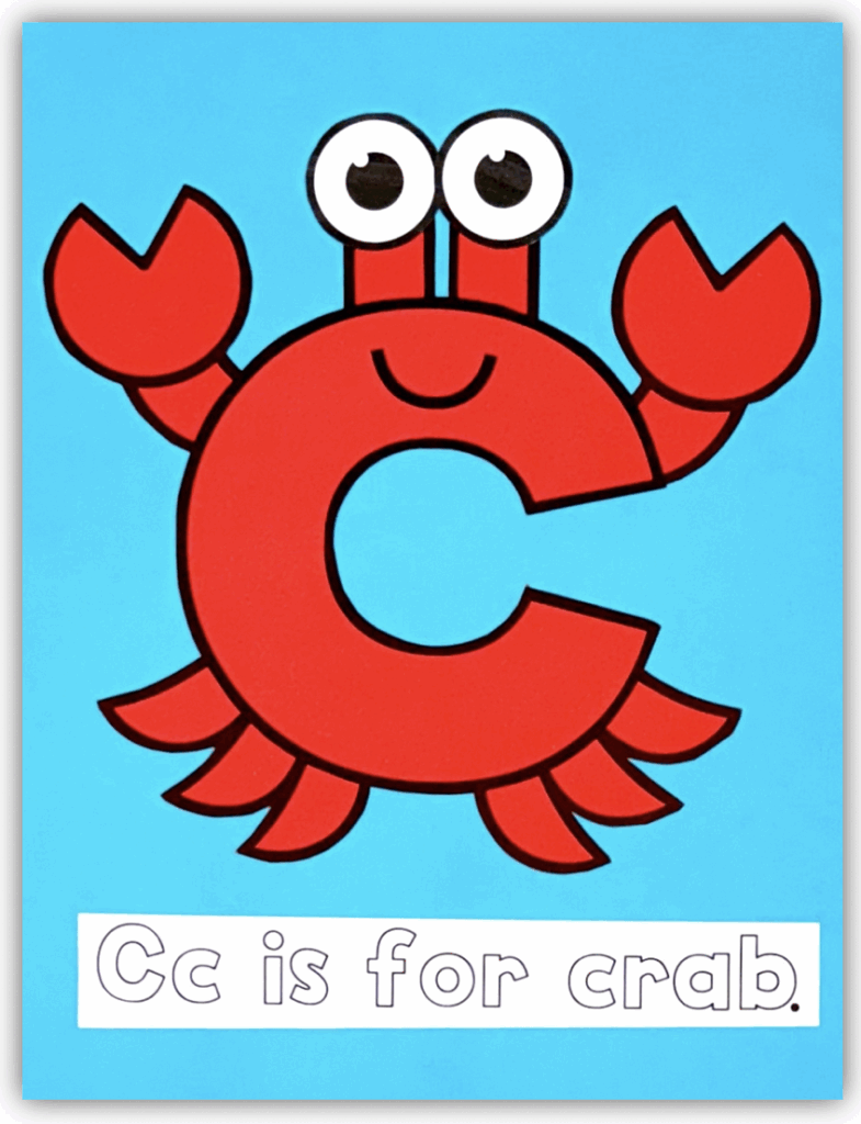 C is for crab alphabet craft - Letter C – Preschool Alphabet Activities
