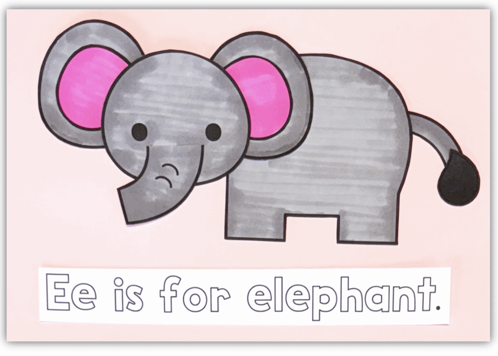 Letter E is for Elephant Activity