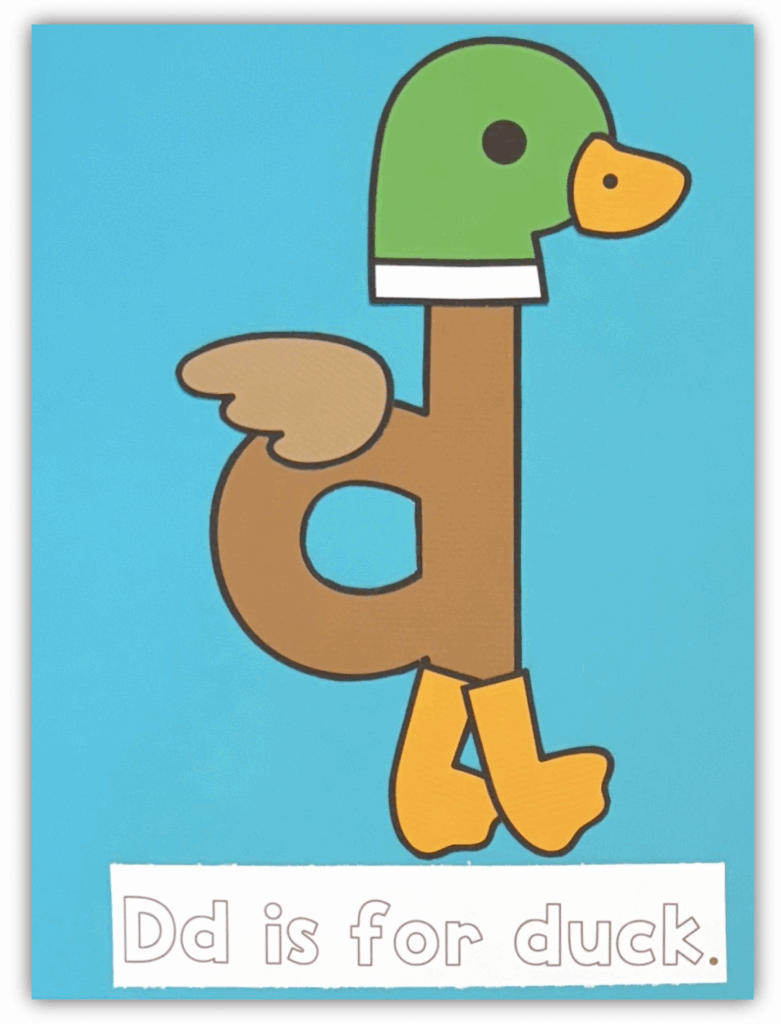 D is for Duck Craft Letter D – Preschool Alphabet Activities