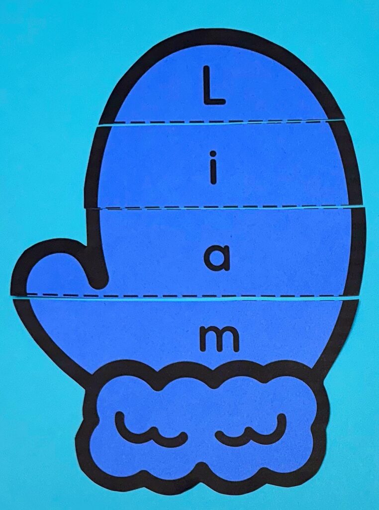 Winter Preschool Name and Scissor Craft