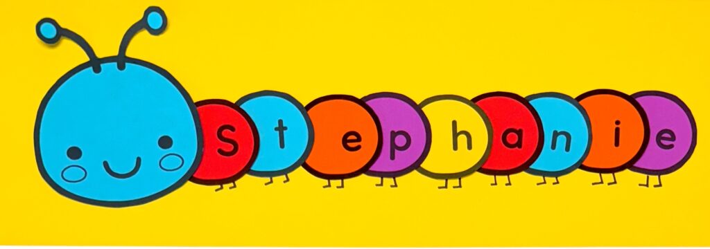 Caterpillar Editable Name Activity