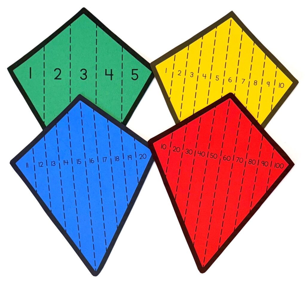 Spring Kite Number and Scissor