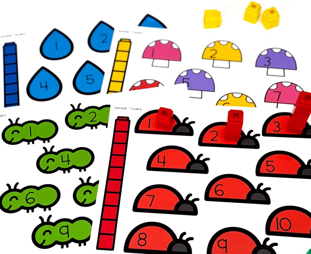 Spring Math Number Mats