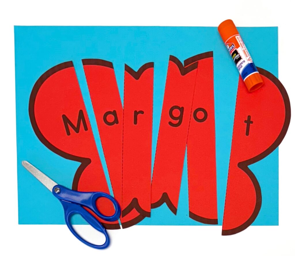 Butterfly Name and Scissor Activity