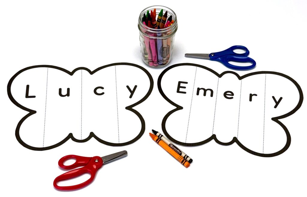Butterfly Name and Scissor Craft