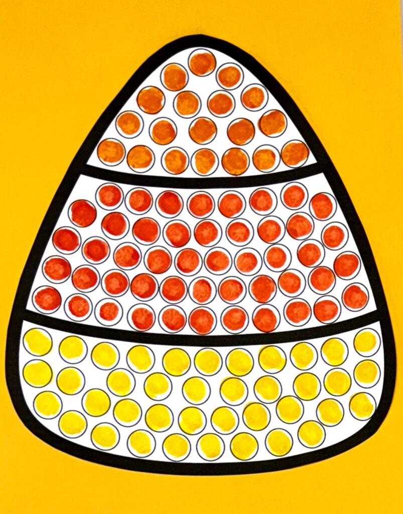 Candy Corn Dot ARt