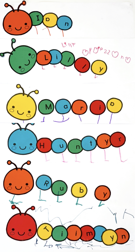 Caterpillars Spring Name Activity