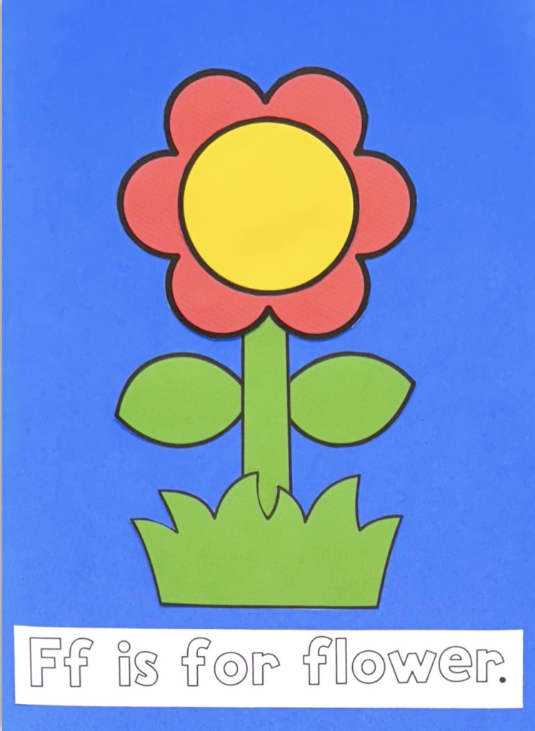 Flower craft for letter f preschool activities