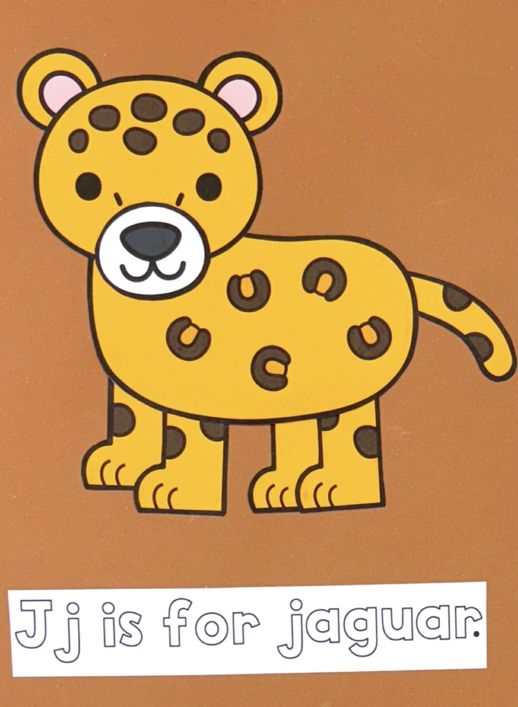 J is for jaguar preschool craft