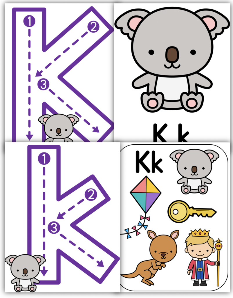 K formation posters and beginning sounds room decor