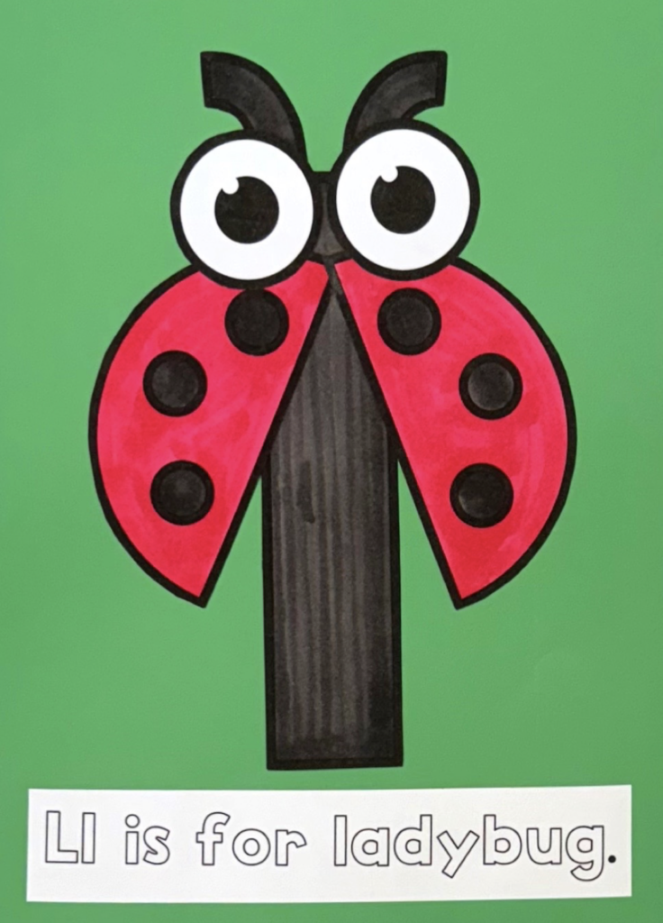 L is for ladybug craft activity