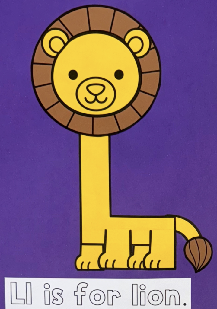 L is for lion craft activity
