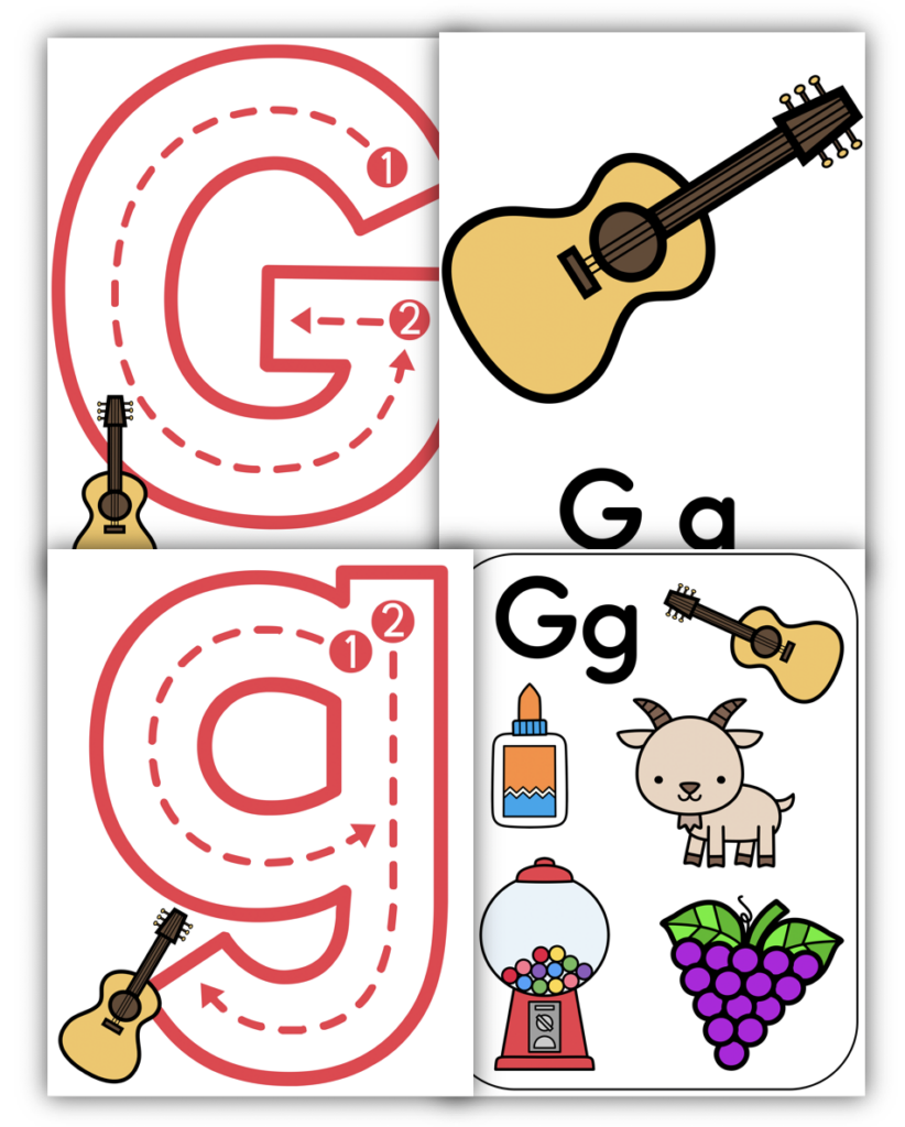 Letter G Decor for Preschool Classroom