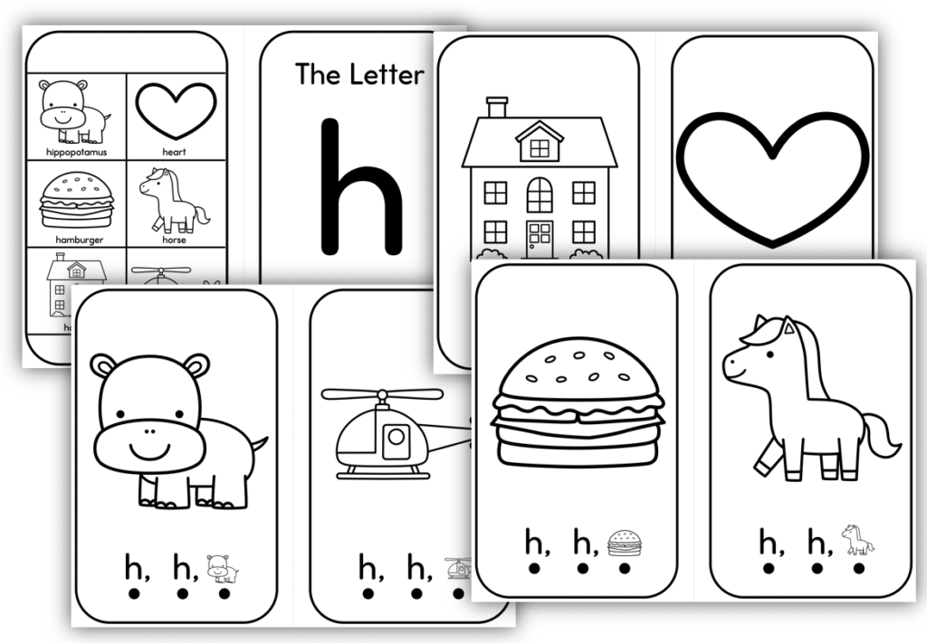 Letter H Beginning Sounds Book