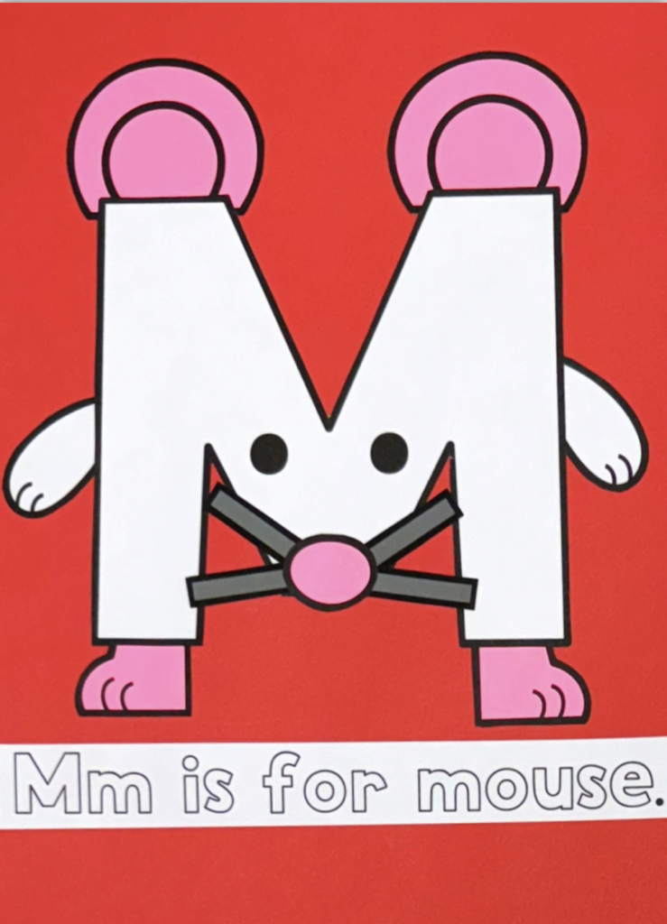 Letter M for mouse craft