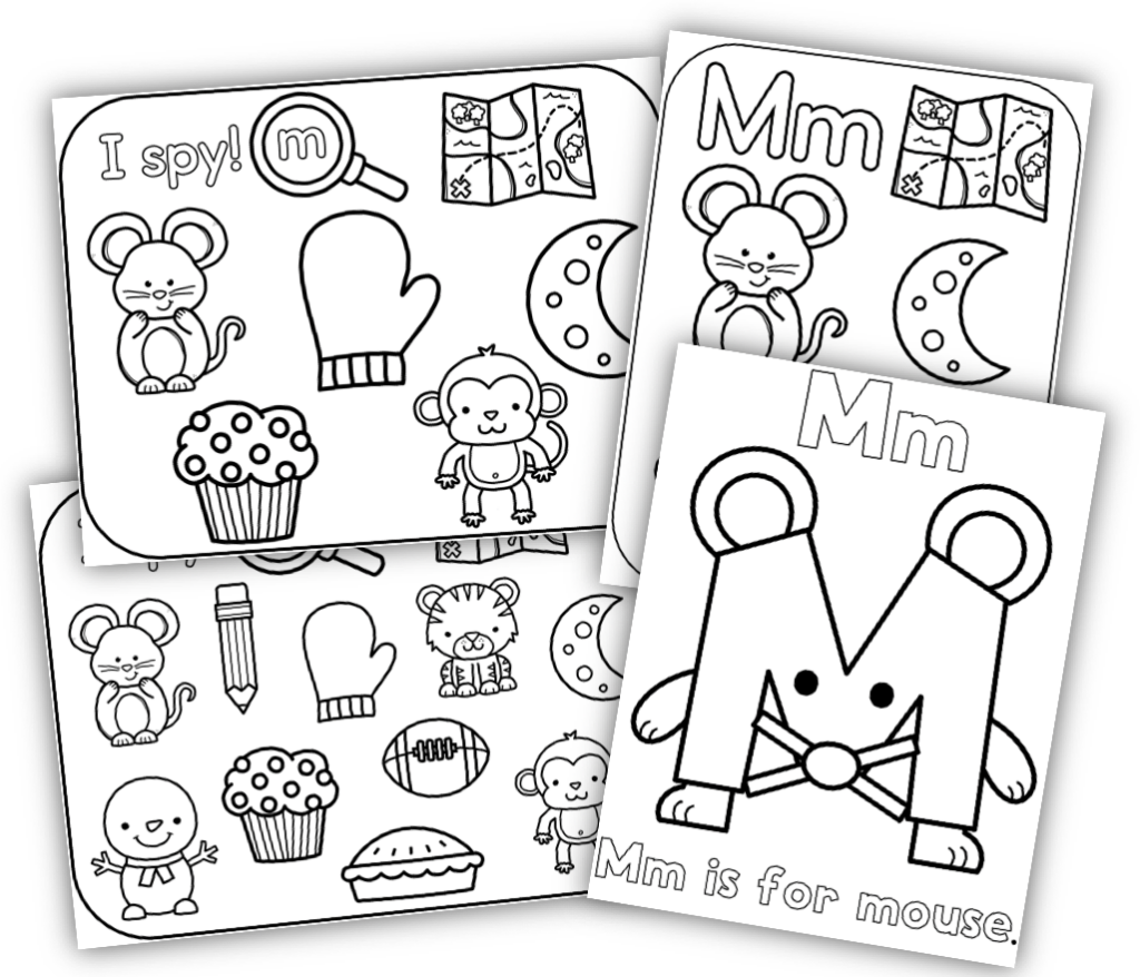 Letter M printables and worksheets