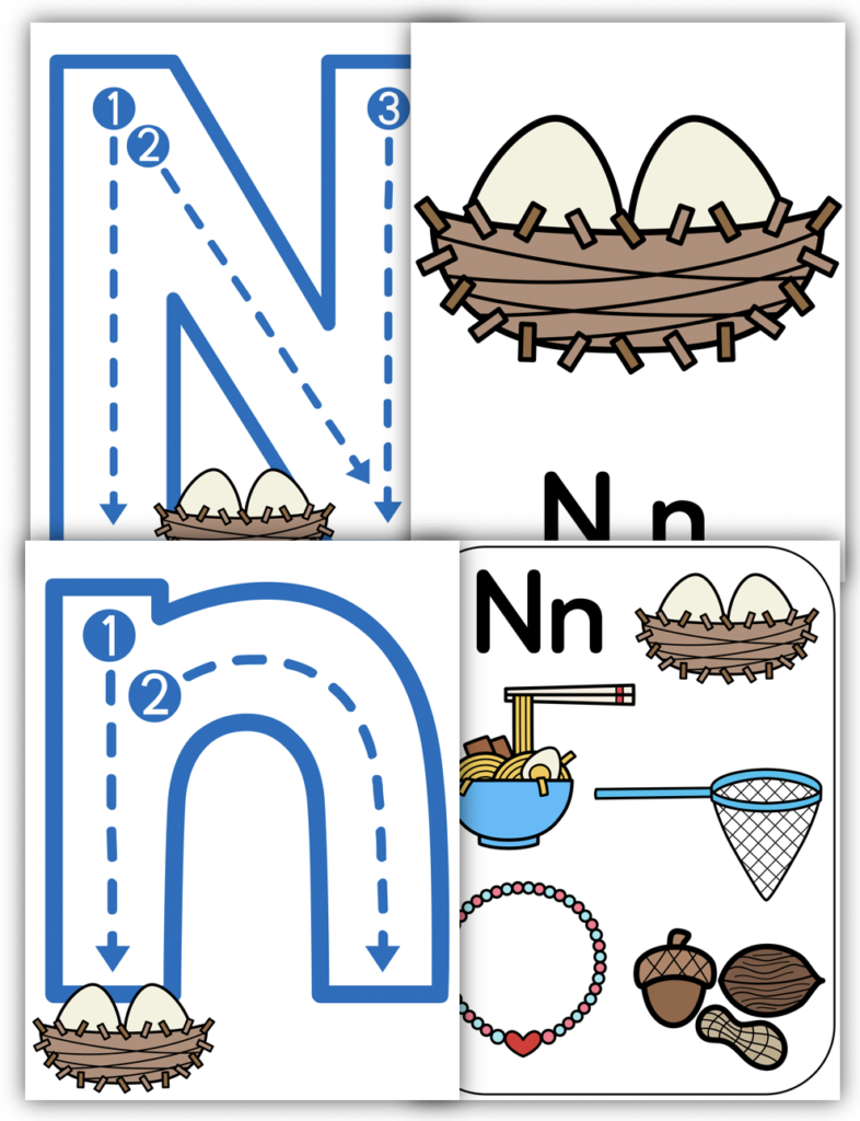 Letter N decor and posters letter formation