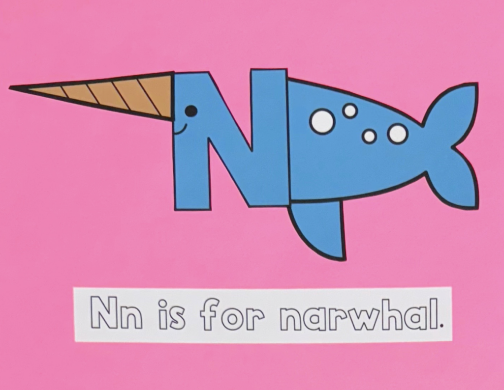 Letter N is for narwhal craft