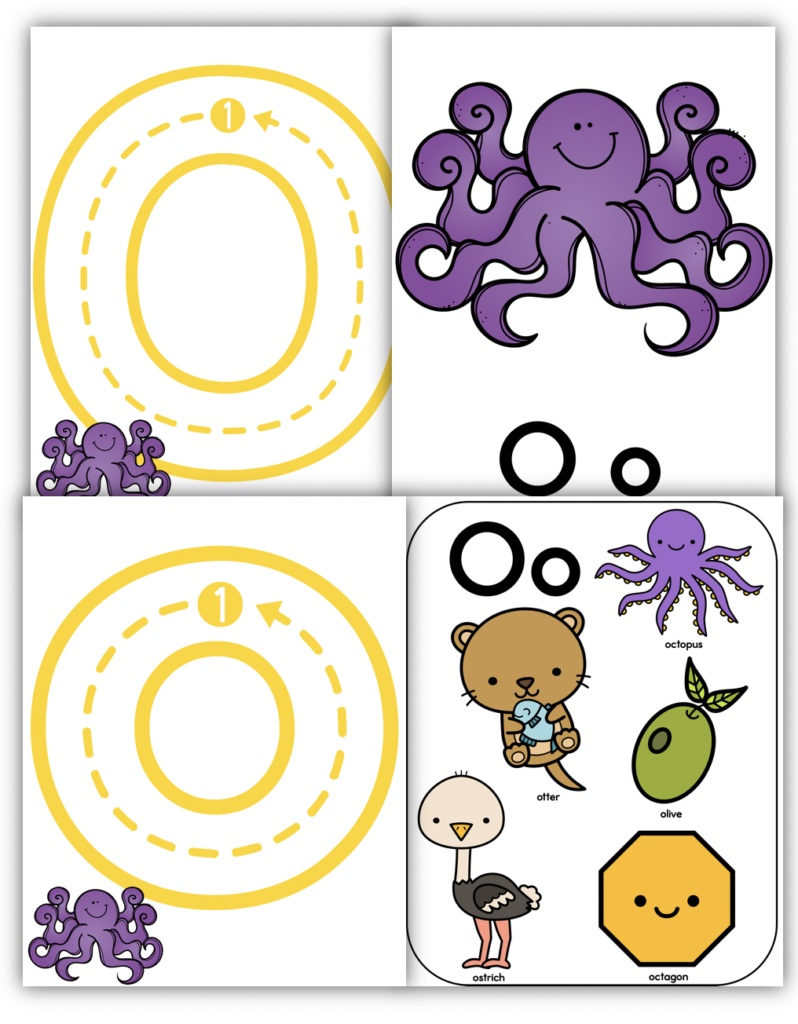 Letter O decor and posters for preschool classroom.. beginning sounds posters and letter formation posters