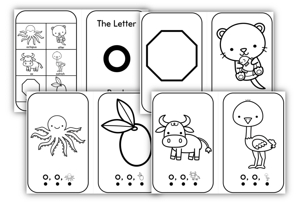 Letter O beginning sounds book