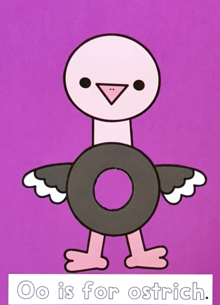 Letter O is for Ostrich craft