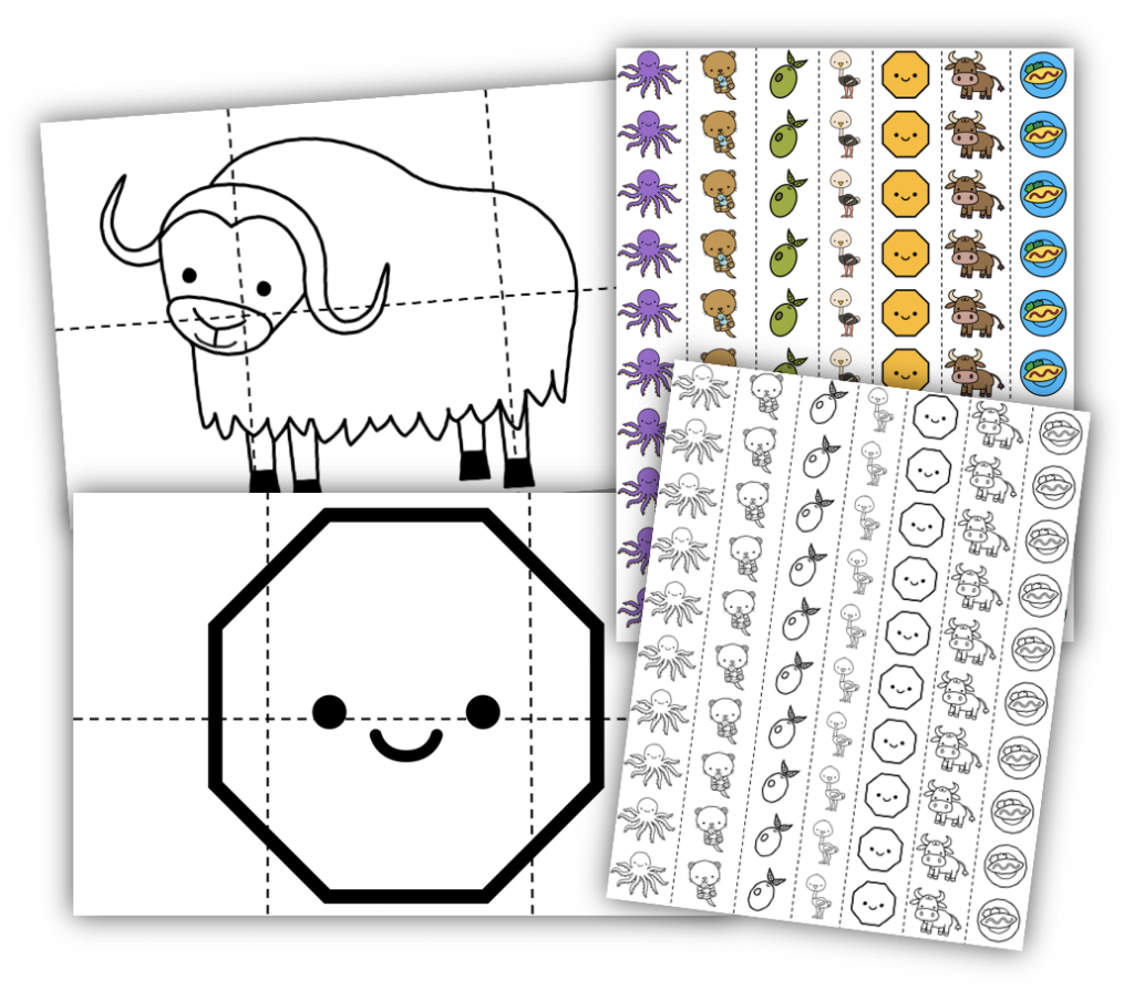 Letter O themed scissor and cutting practice