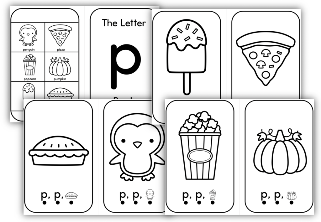 Letter P beginning sounds book