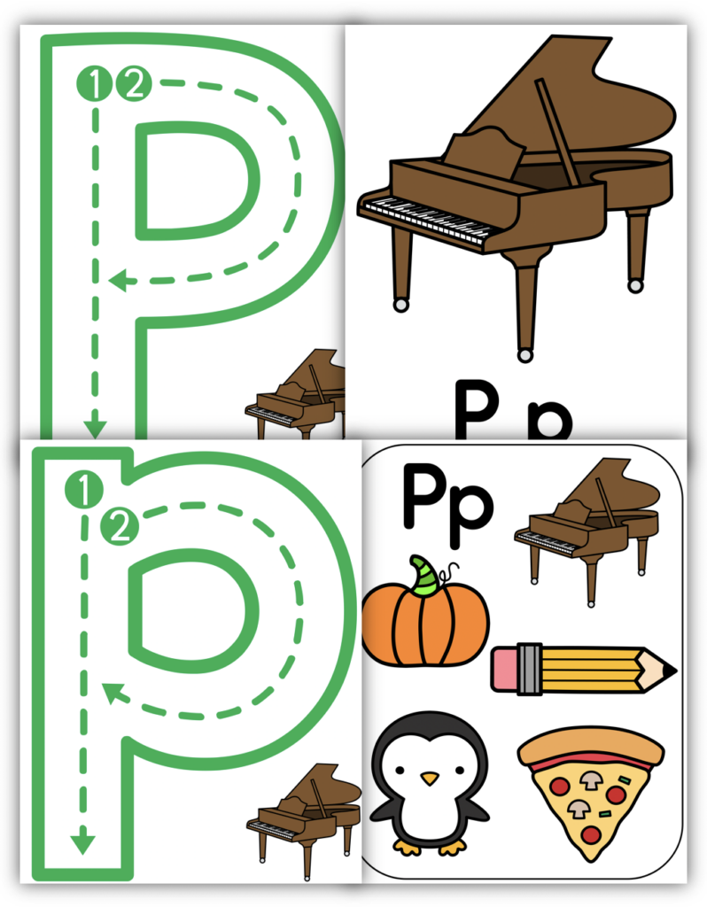Letter P decor and posters