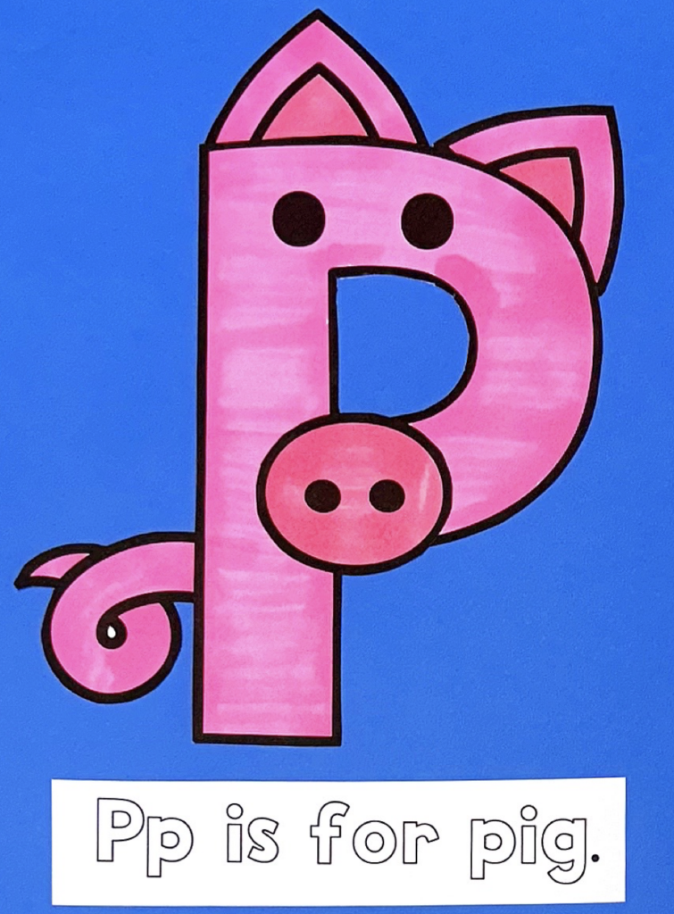 Letter P is for pig craft