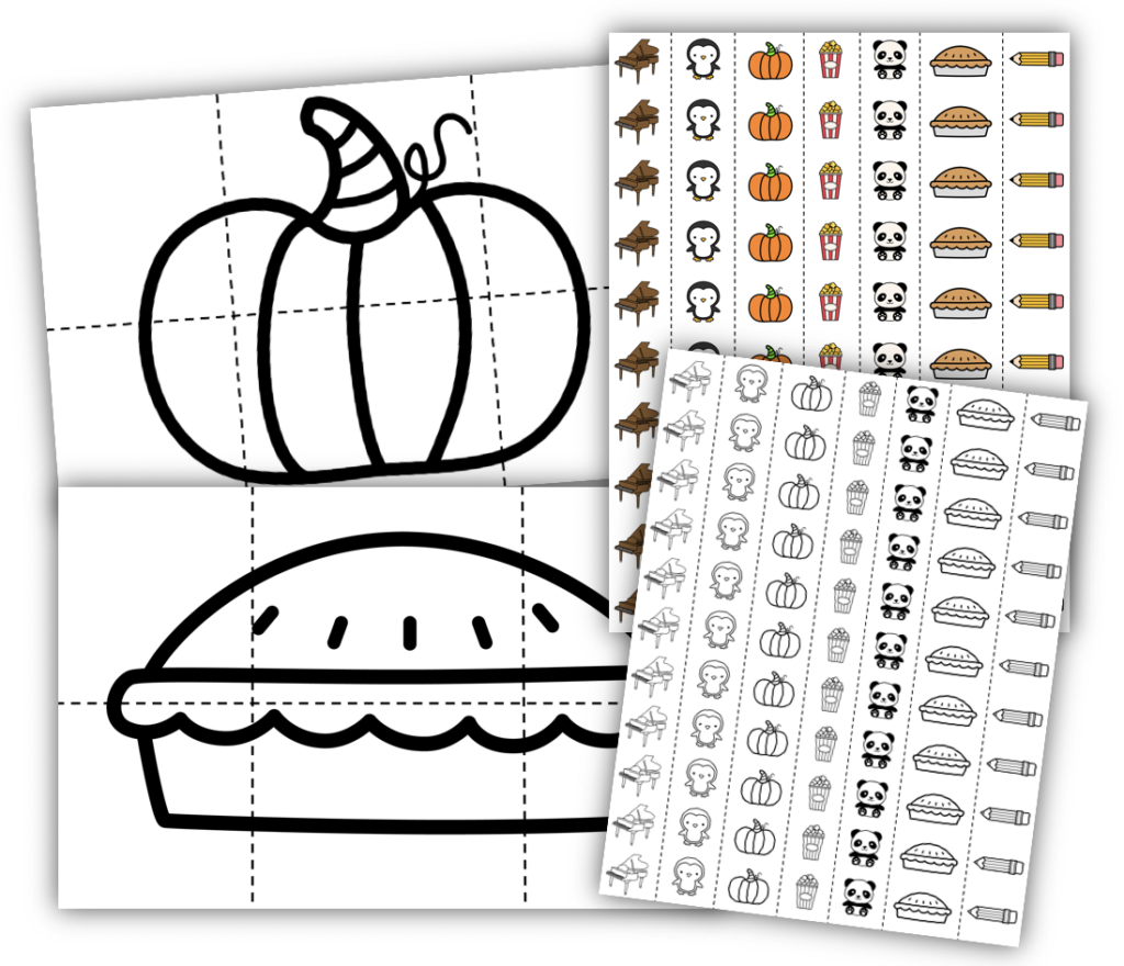 Letter P themed scissor and cutting practice