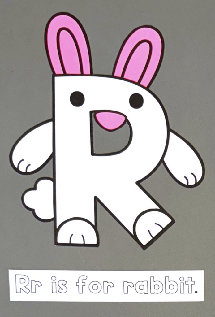 Letter R is for rabbit craft