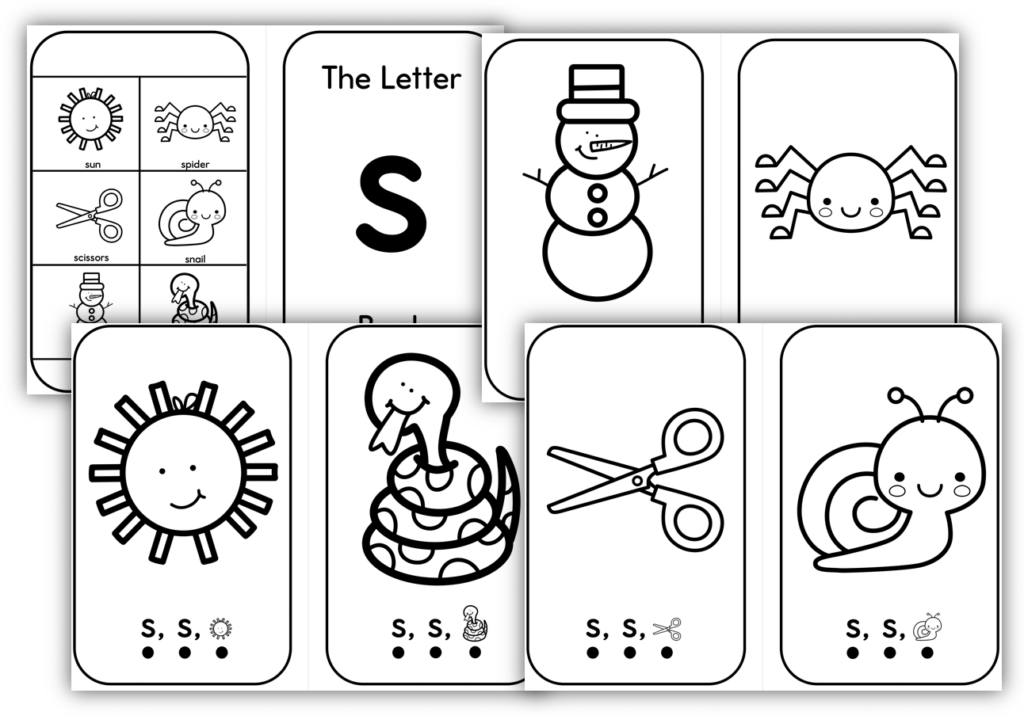 Letter S Beginning Sounds Book