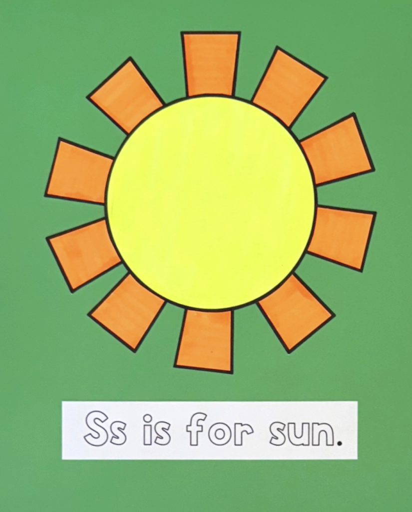 Letter S is for Sun Alphabet Craft