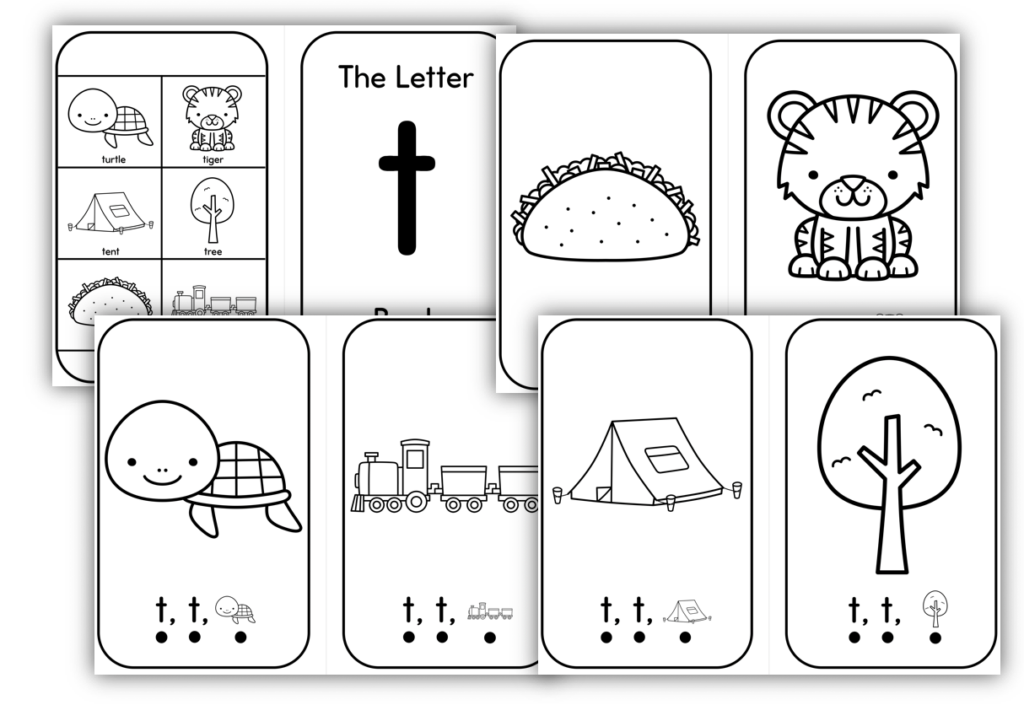 Letter T beginning sounds book