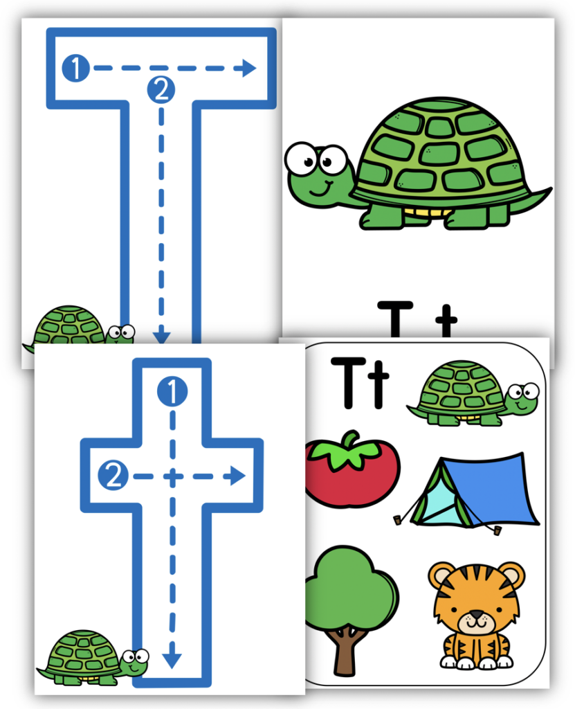 Letter T decor preschool classroom