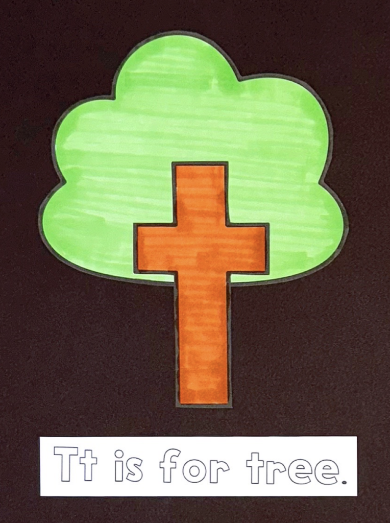 Letter T is for Tree craft activity