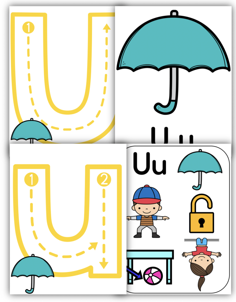 Letter U decor preschool classroom