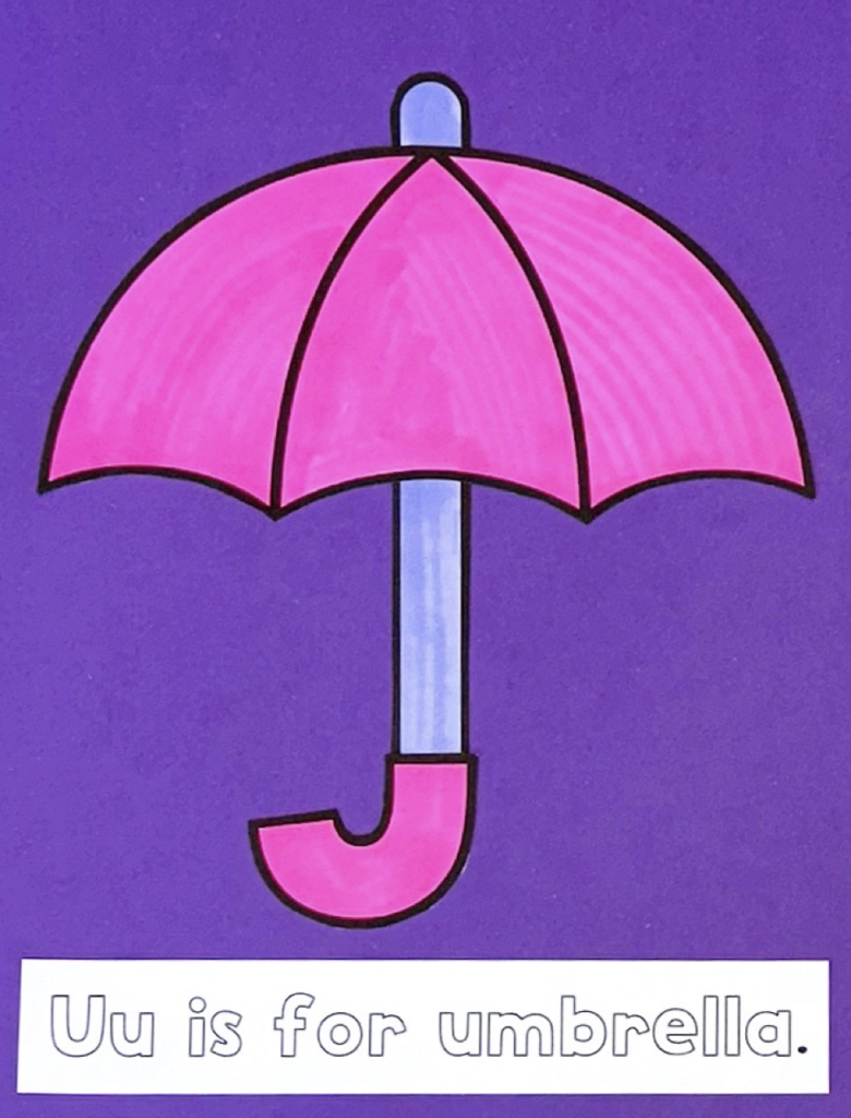 Letter U is for umbrella