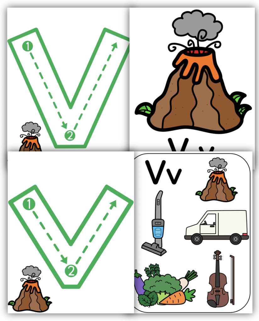 Letter V classroom decor