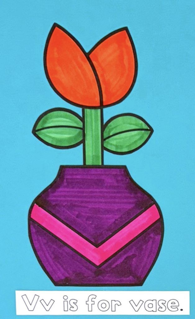 Letter V is for vase