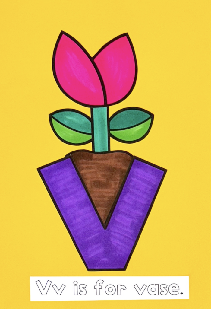 Letter V is for vase craft alphabet book