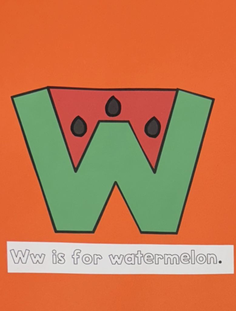 Letter W is for watermelon craft activity