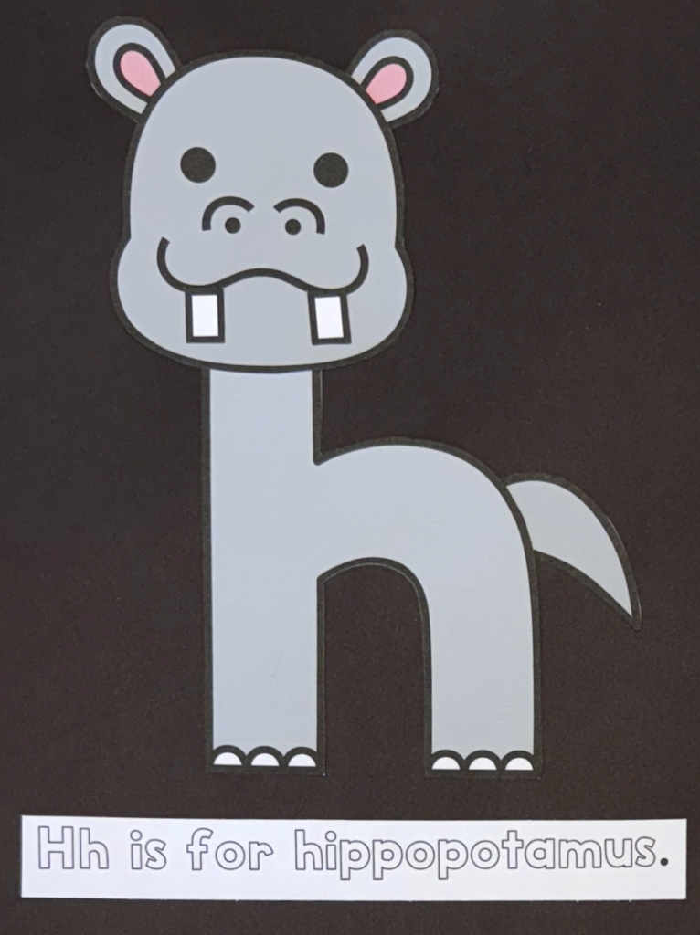 Letter h is for hippopotamus craft