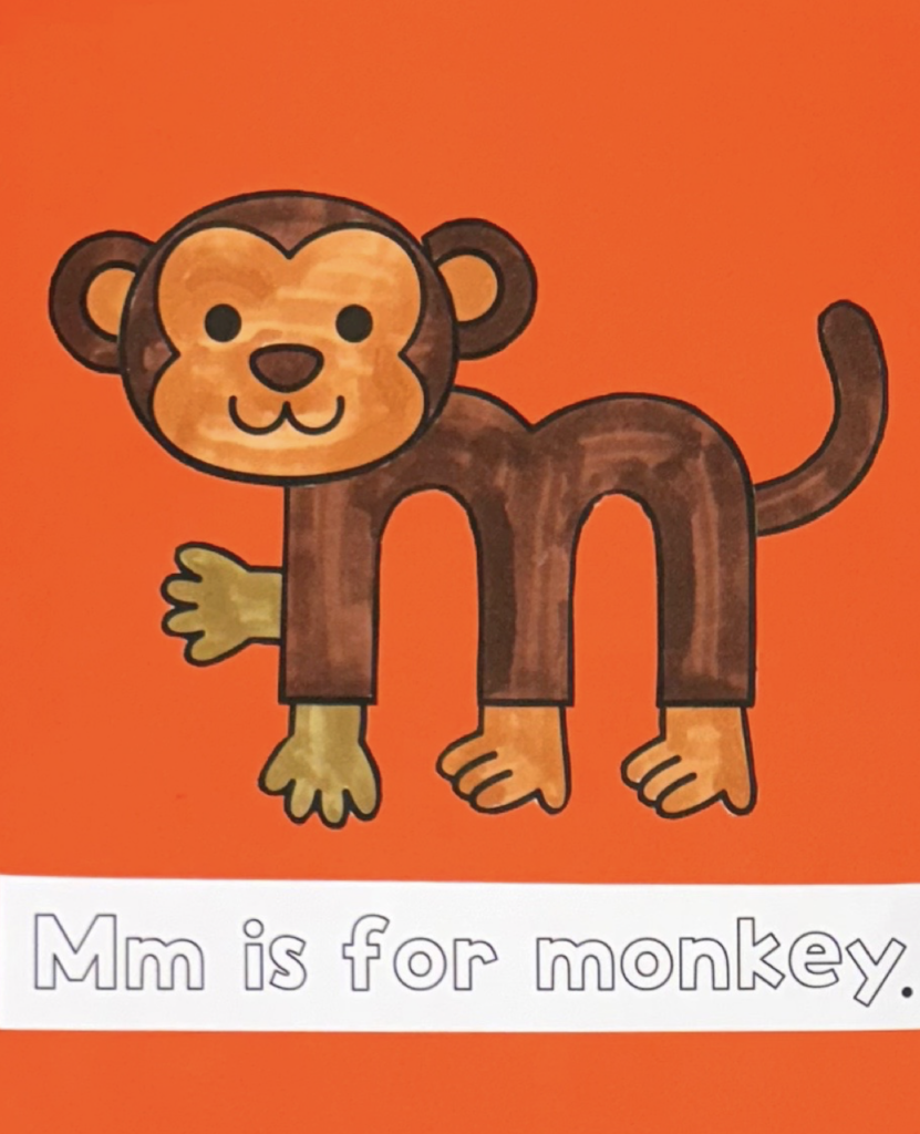 Letter m is for monkey craft