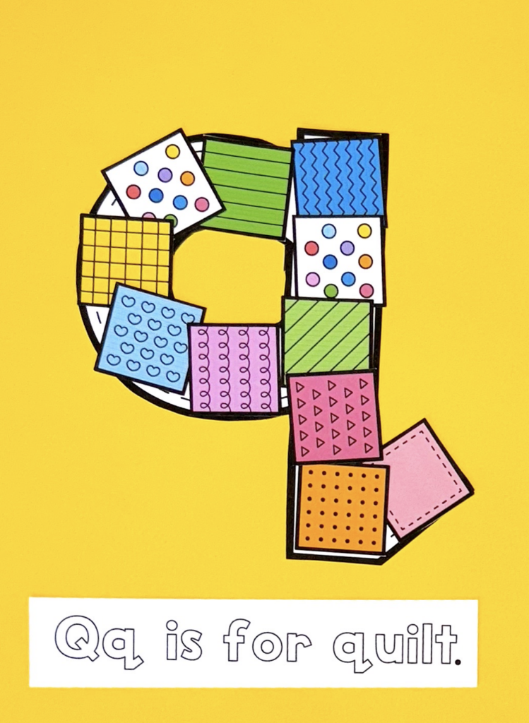 Letter q is for quilt craft