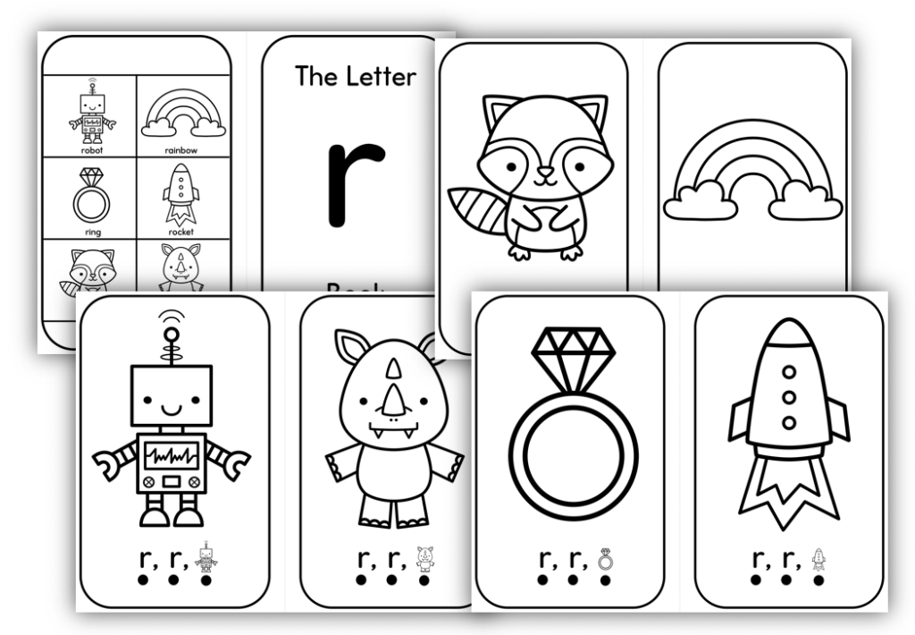 Letter r beginning sounds book