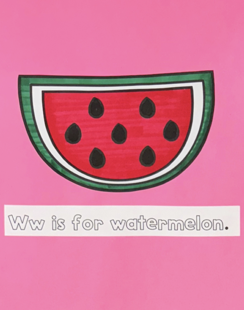 Letter w is for watermelon